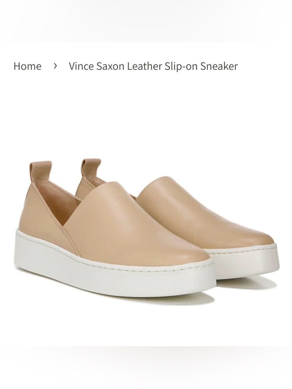 VINCE Saxon leather slip on sneaker Minimal ROW